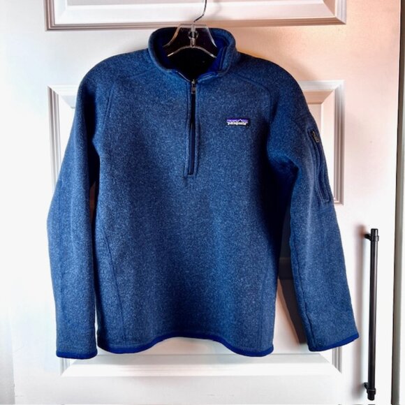 Patagonia Better Sweater Quarter Zip Fleece Pullover Blue Size Medium - Picture 1 of 7
